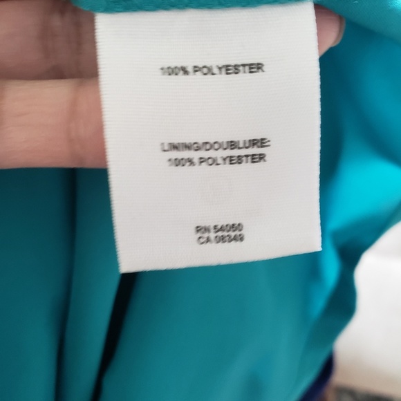 Heed Navy and Turquoise Colorblock Dress - Picture 4 of 4